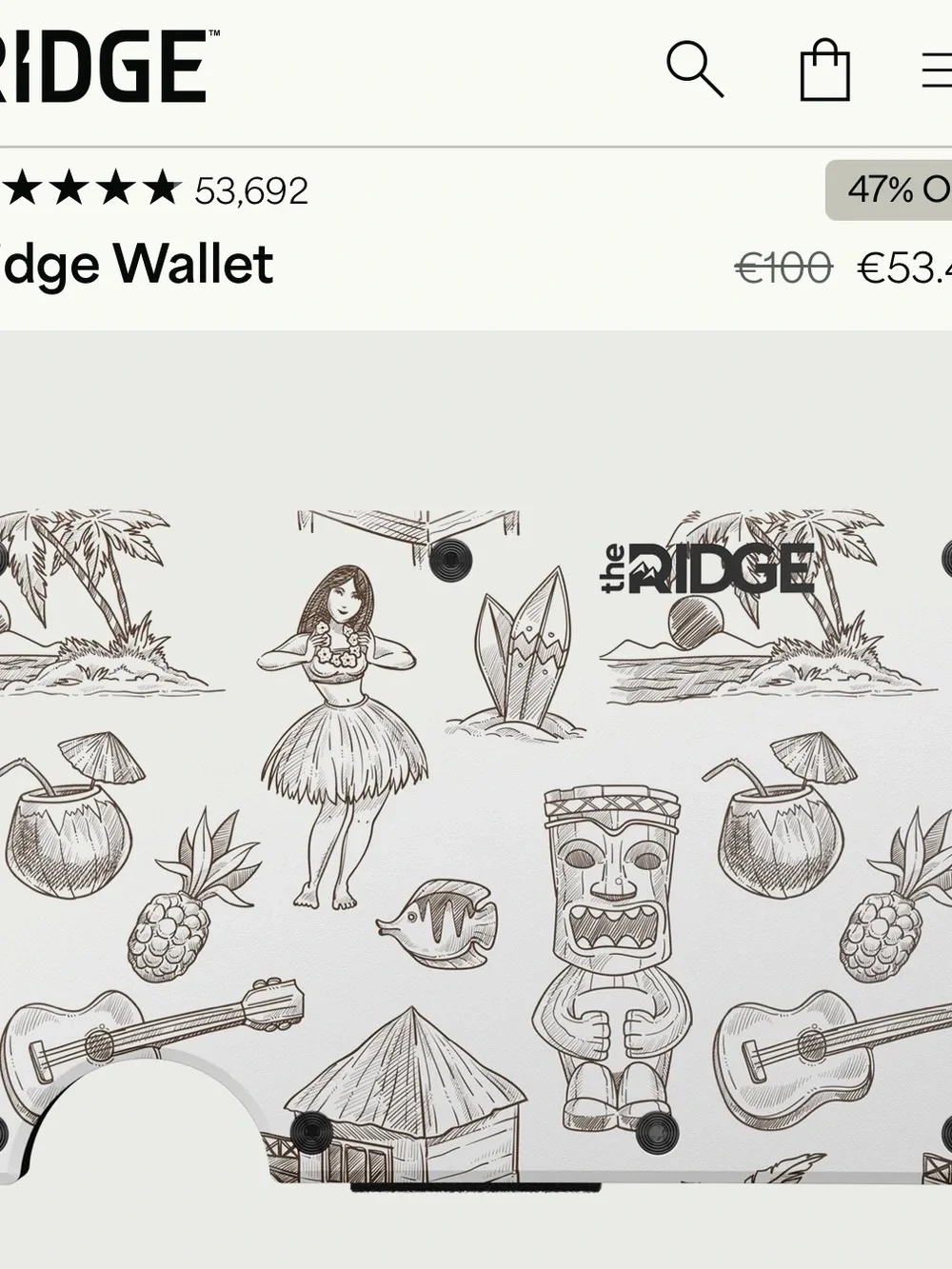 The Ridge Tiki Slim Wallet - NIB